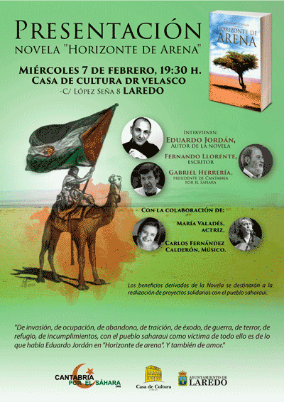 Cartel de la presentación de la Novela en Laredo