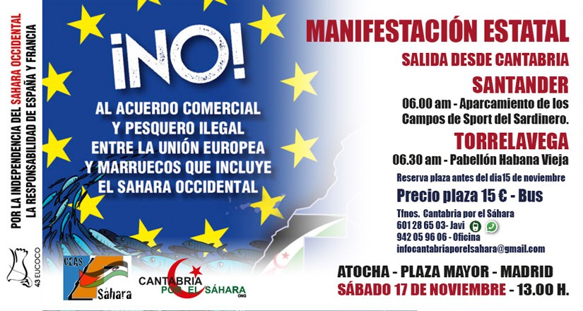 Cartel de la convocatoria de manifestación estatal del 2018