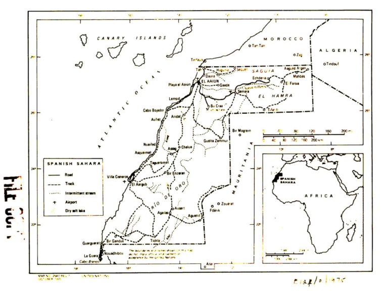 mapa del Sáhara español