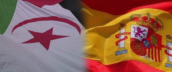 Banderas Saharaui y española