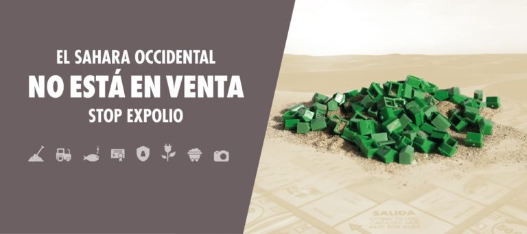 banner campaña expolio recursos naturales