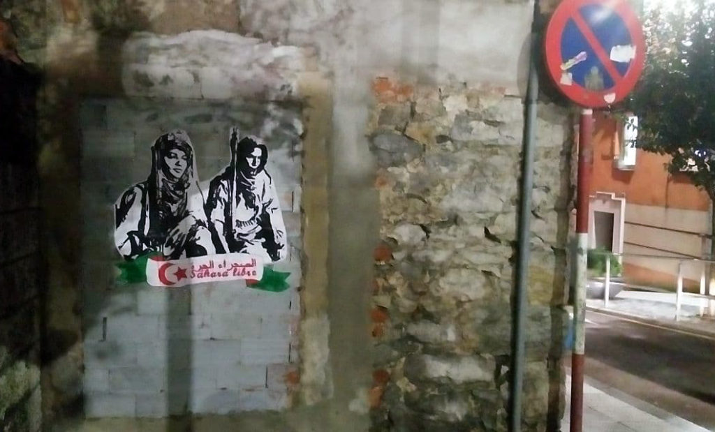 pintada en calle de santander