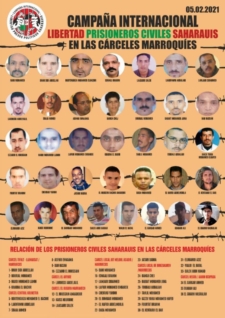Cartel de los presos políticos saharauis