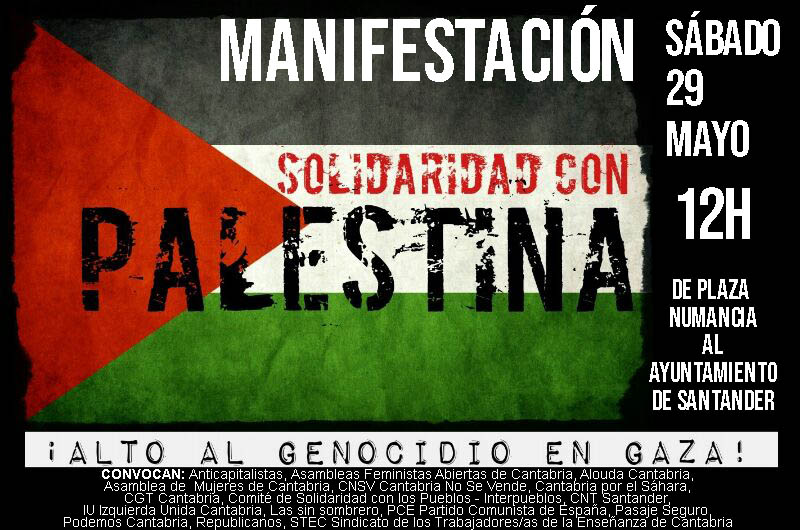 Cartel concentración Palestina