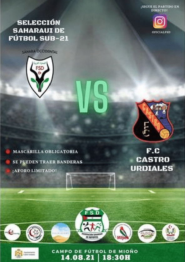 Cartel encuentro de futbol