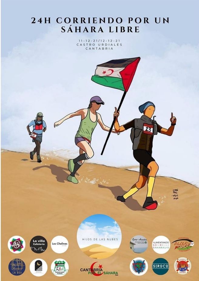 Cartel 24 horas corriendo por el Sáhara