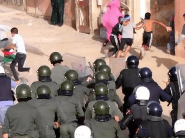 imagne de represión en zonas ocupadas