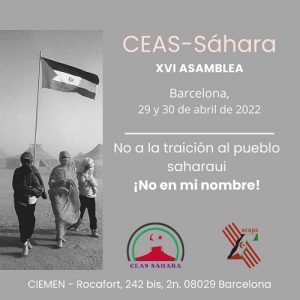 Cartel Asamblea CEAS Sahara Barcelona