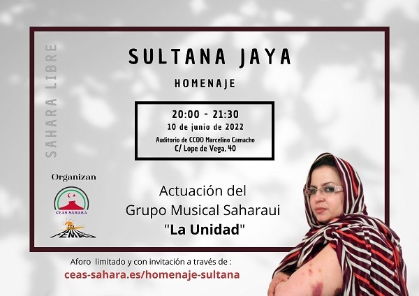 Cartel acto Sultana Madrid