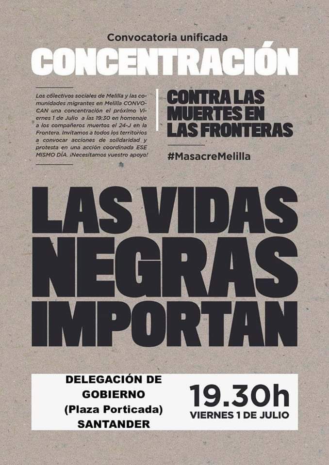 Cartel Concentración las vidas negras importan