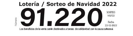 numero de la loteria de Cantabria por el Sáhara