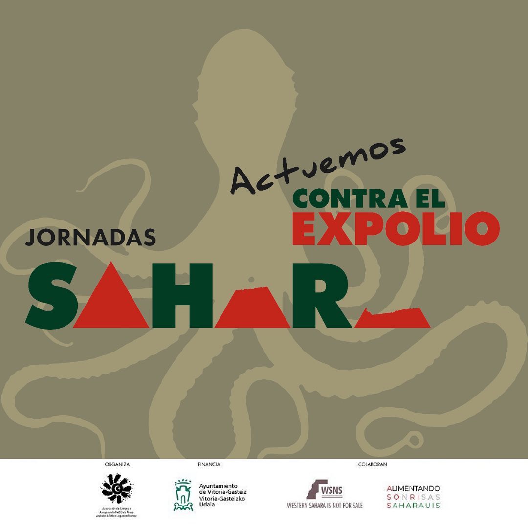 cartel jornadas expolio en el Sahara occidental