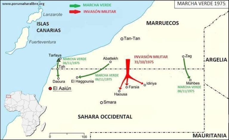 mapa de la invasión