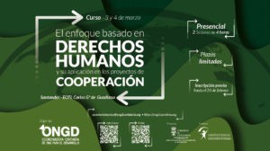 Cartel sobre el curso de enfoque de DDHH