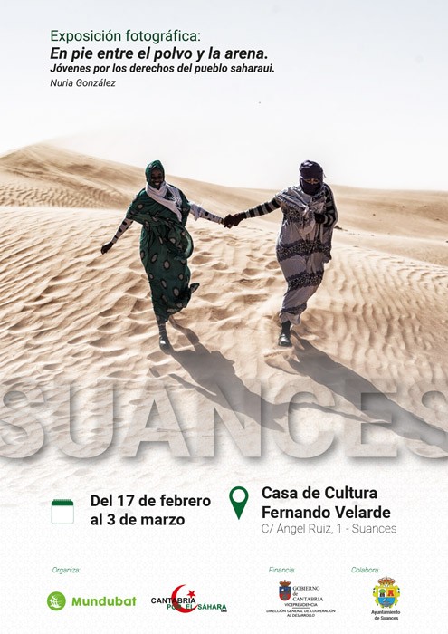 cartel de la exposición en Suances