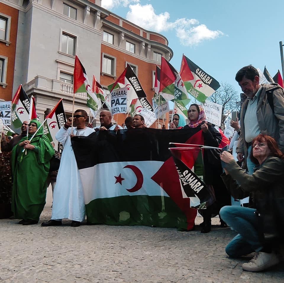 imagen de la concentración en Madrid frente al ministerio