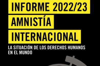 portada del informe de AI 2023 derechos humanos