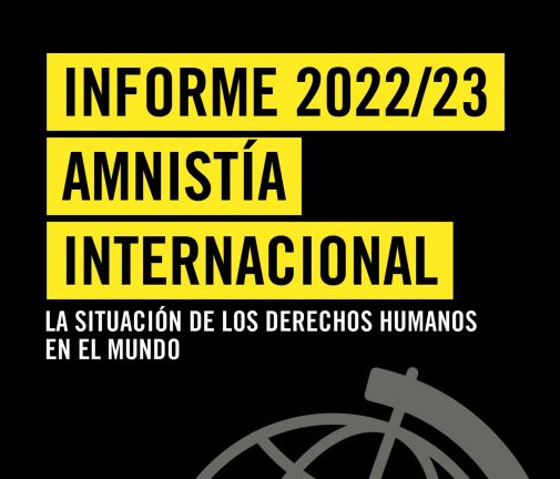 portada del informe de AI 2023 derechos humanos