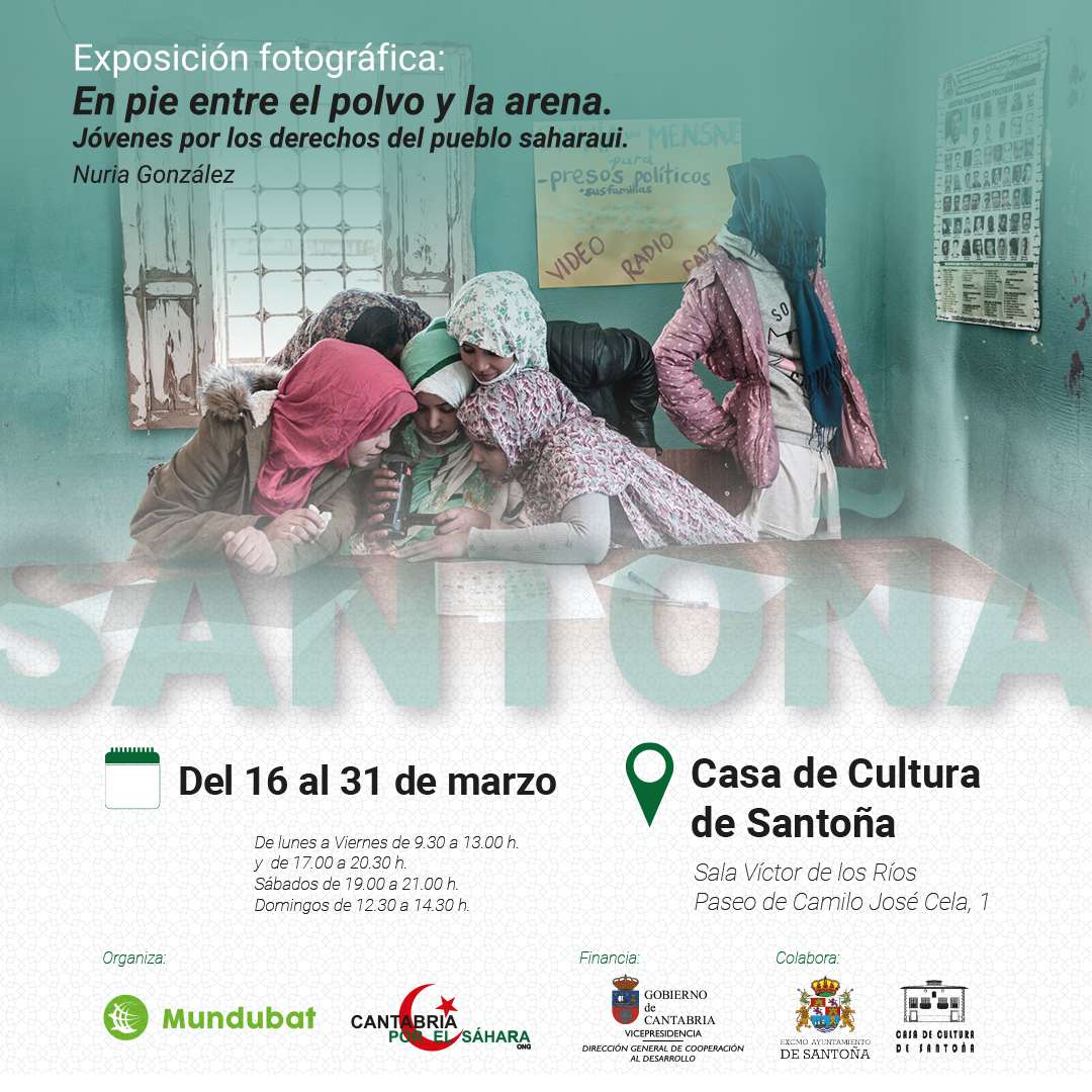 Cartel de la exposición en Santoña
