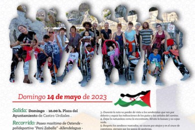 Cartel de la IV Ruta solidaria con Vacaciones en Paz en Castro Urdiales