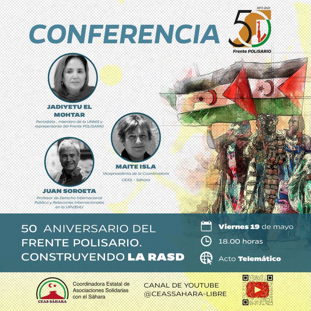 Cartel conferencia CEAS día 19 de mayo a las seis