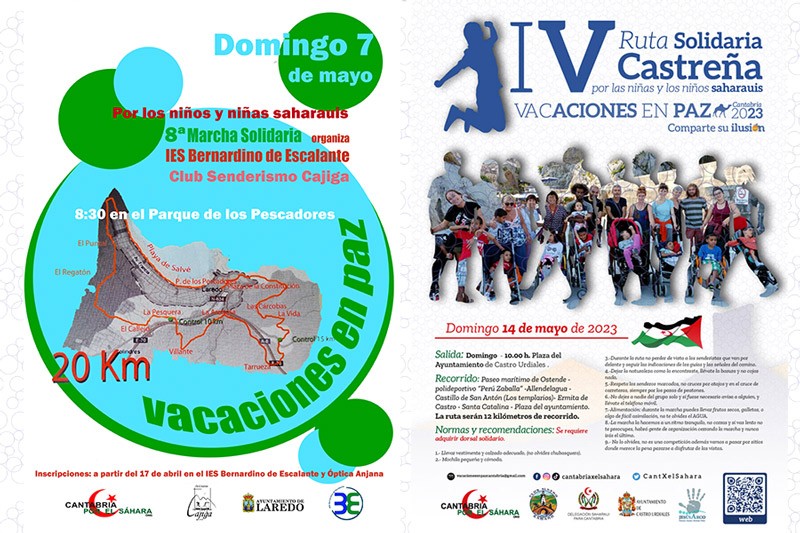 Carteles de las dos marchas solidarias