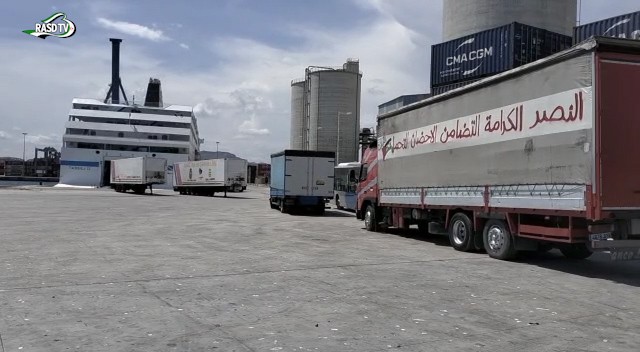 Foto de la llagada de la caravana al puerto de Alicante