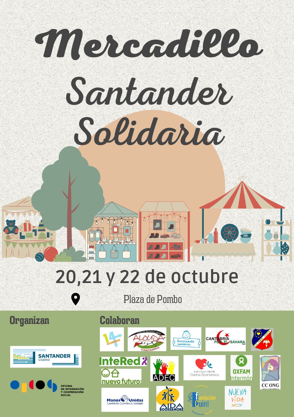 cartel mercadillo solidario oicos