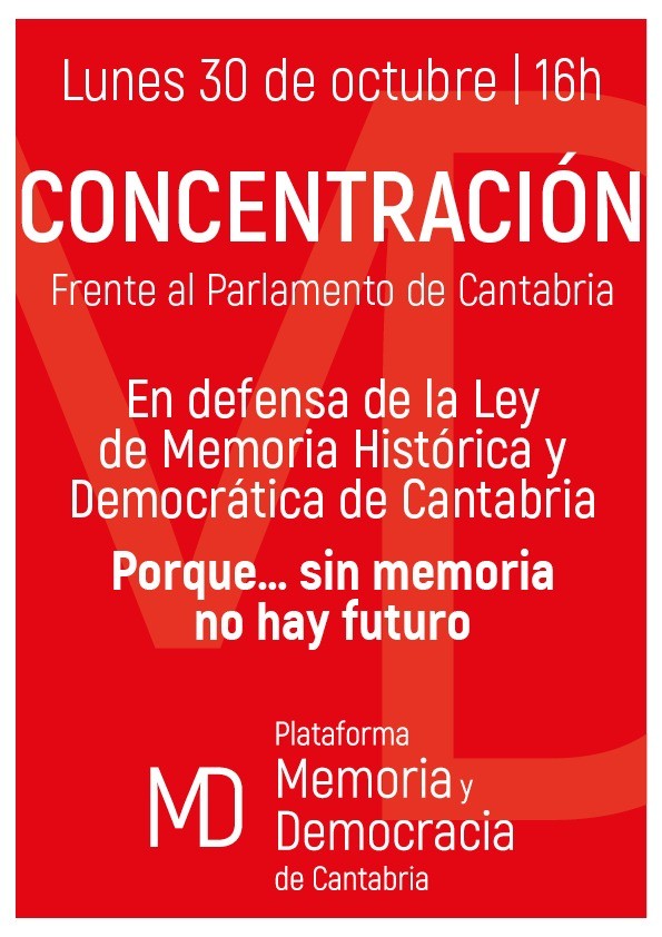 Concentración memoria democrática Cantabria