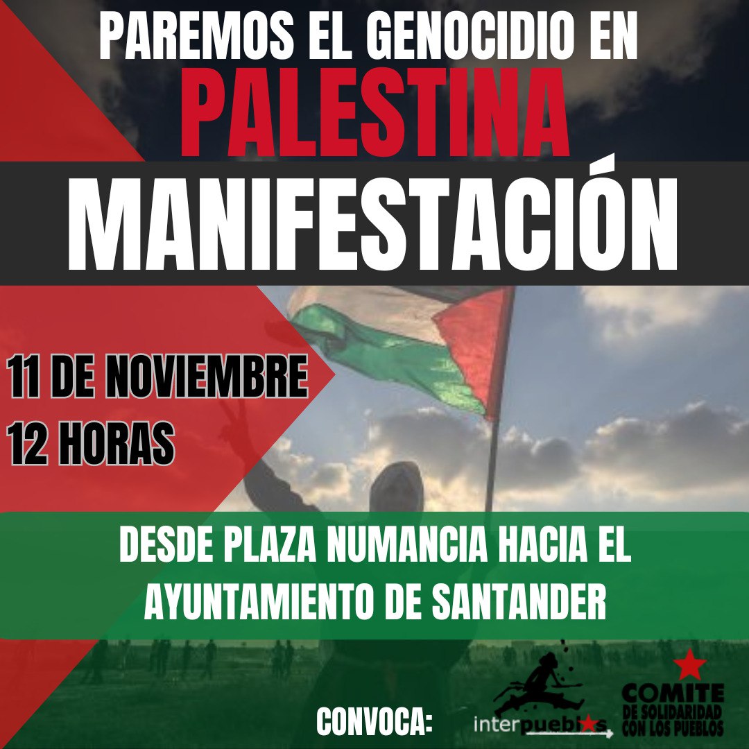 manifestación palestina Cantabria