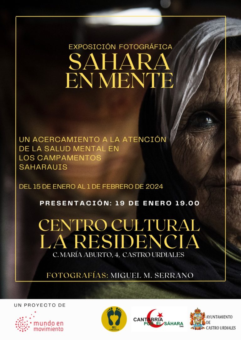 Cartel exposición Sahara en Mente Castro Urdiales