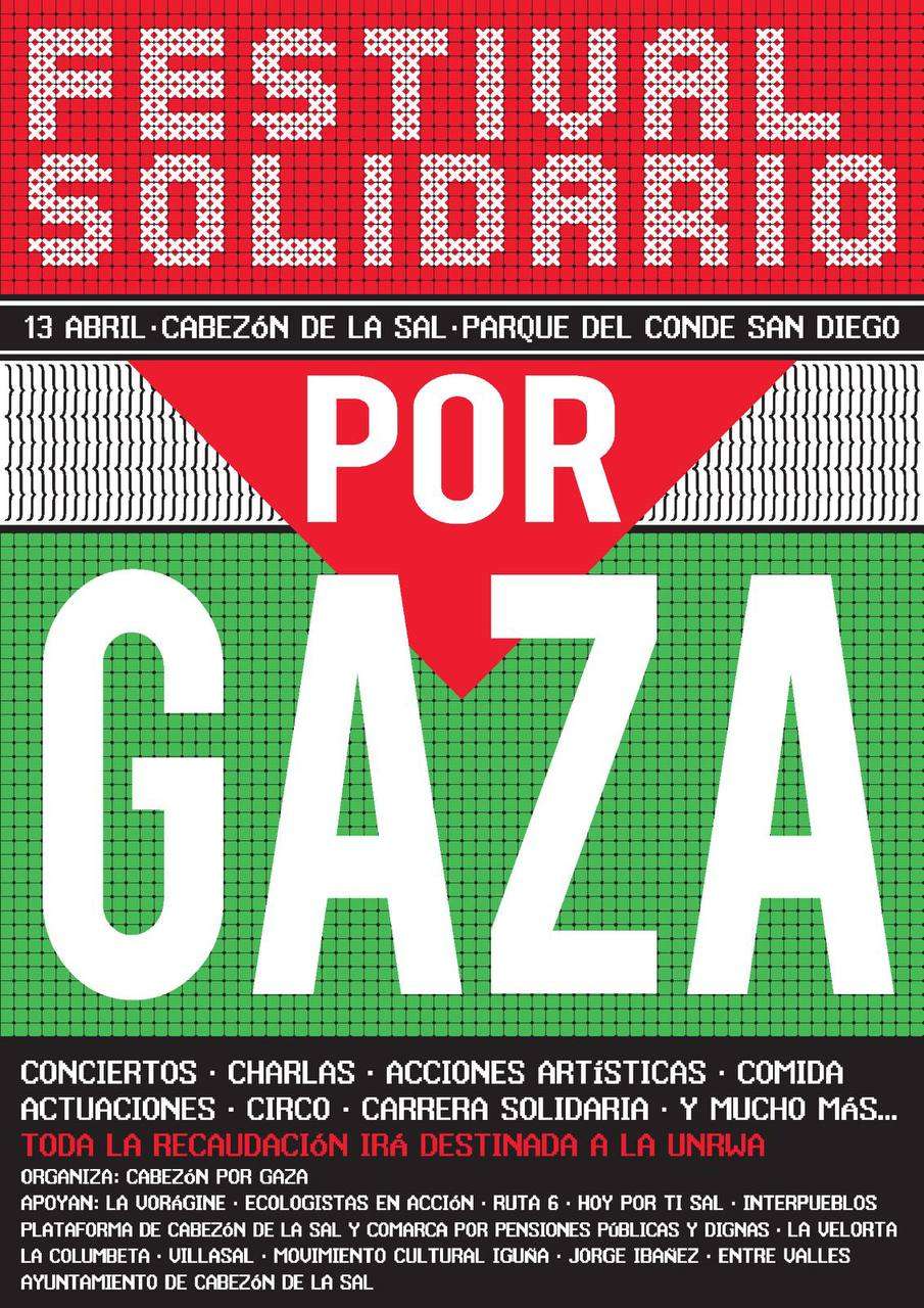 cartel festival solidario por gaza