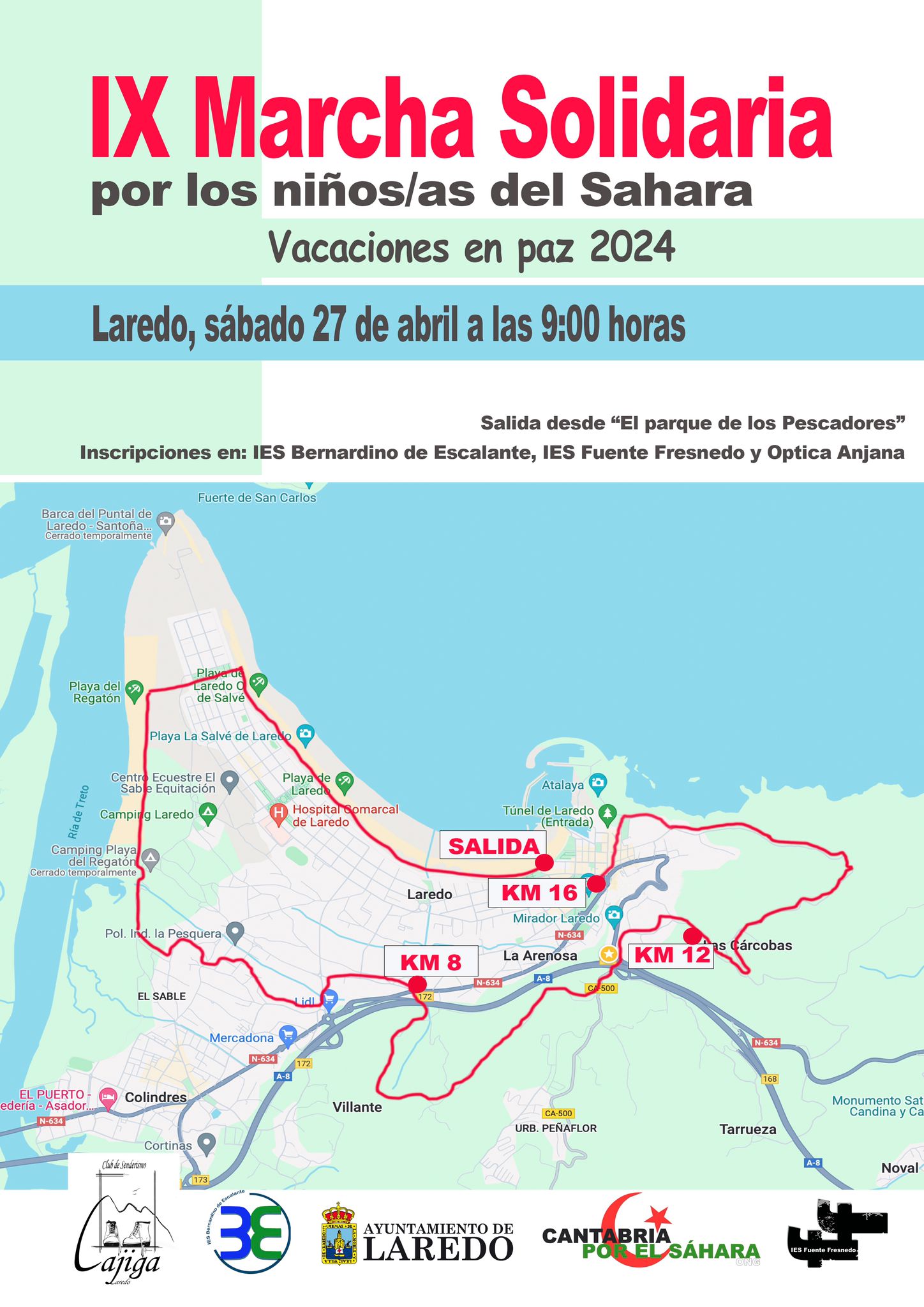 cartel IX marcha solidaria Laredo