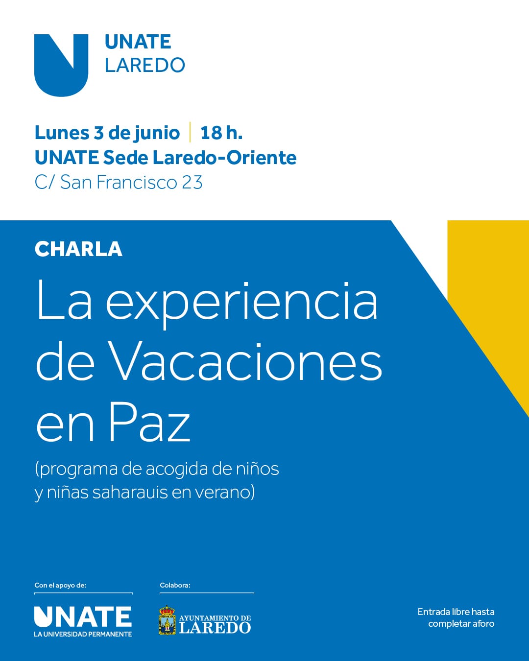 Charla Vacaciones en Paz UNATE Laredo
