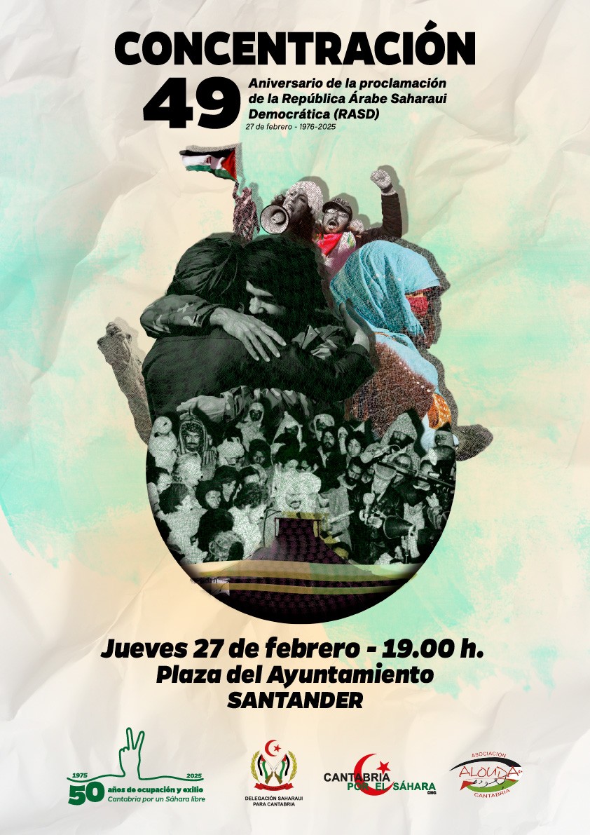 Cartel Concentración 27 de febrero , Santander - 49 aniversario RASD
