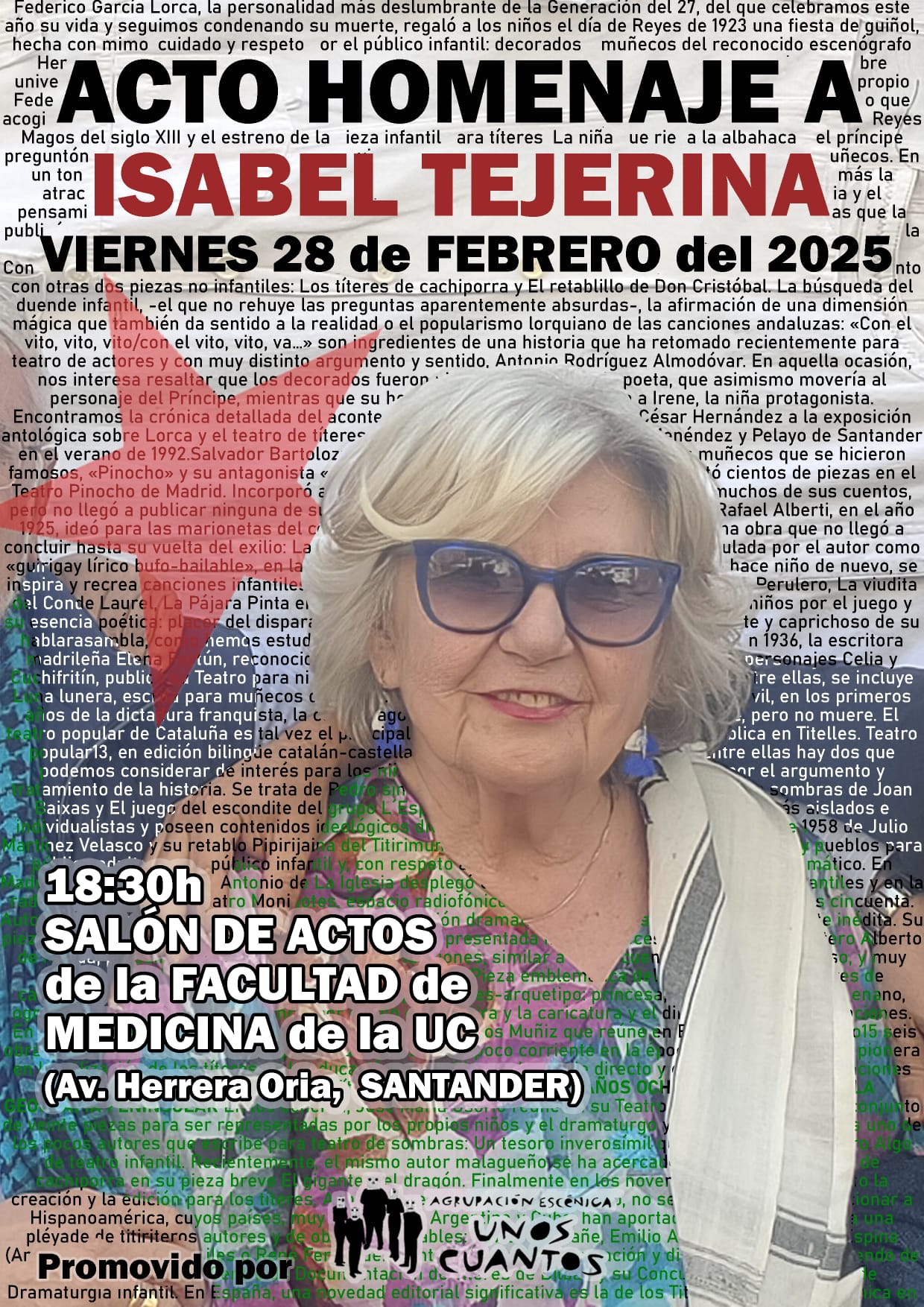 Cartel homenaje Isabel Tejerina