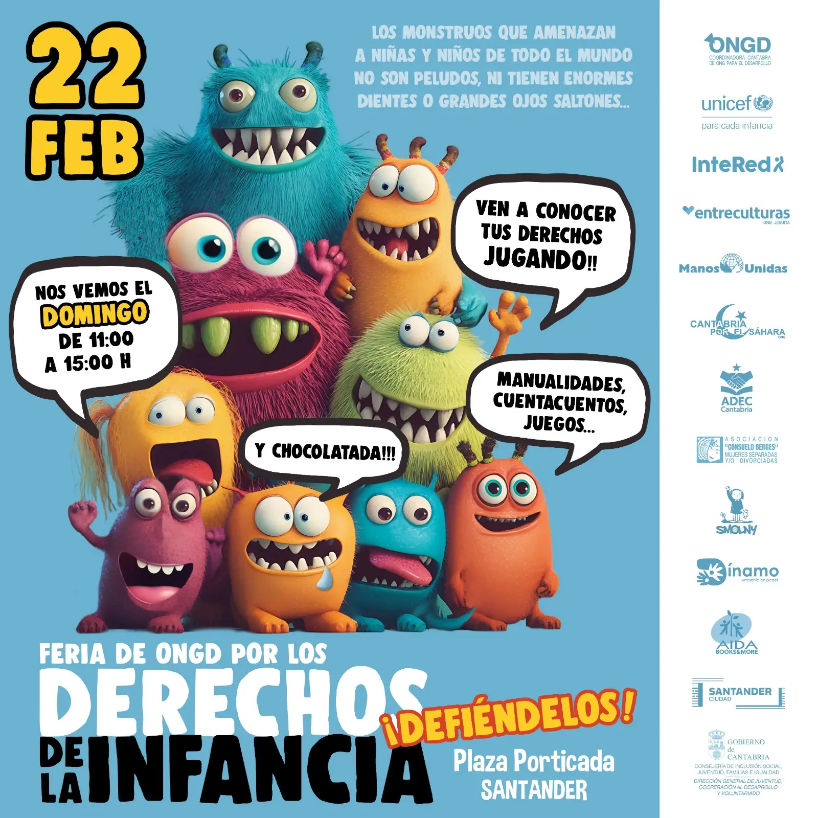 Carte feria derechos infancia en Santander