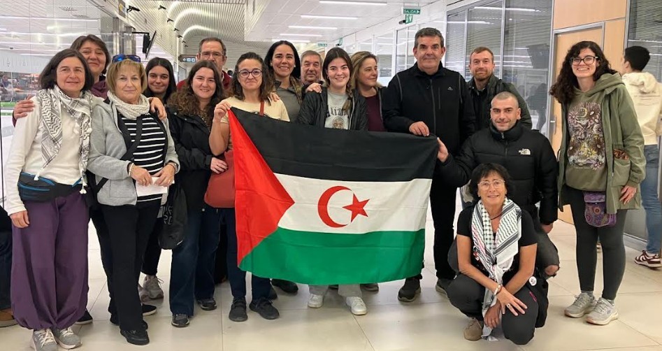 Foto de la salida de la delegacion cántabra hacia los CPRS