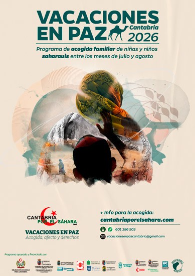Cartel genera familas de acogida Vacaciones en Paz 2026