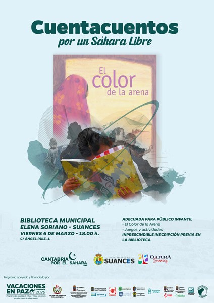 Cartel cuentacuentos en Suances