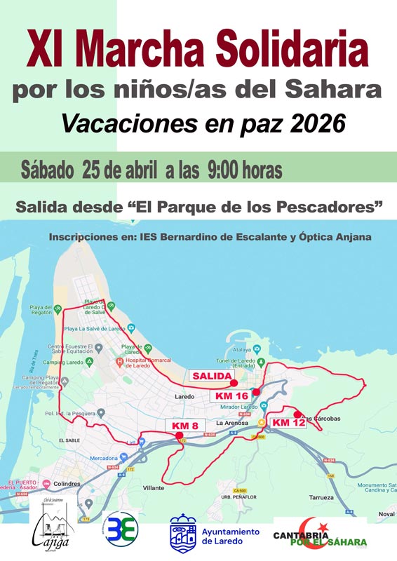 Cartel XI Marcha Solidaria VeP en Laredo